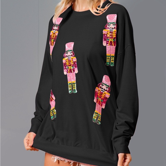 Sweaters - Nutcracker Round Neck Long Sleeve Sweatshirt